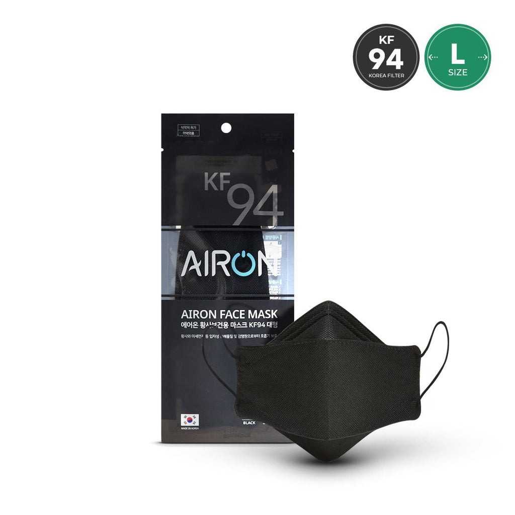 [ 2023 EARLY BIRD ] AIRON Black KF94 Mask - Soomlab