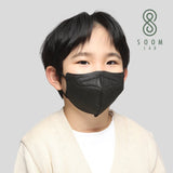 [ 2023 EARLY BIRD ] EVER FRESH Kids KF94 Mask (Black & White, S Size) - Soomlab