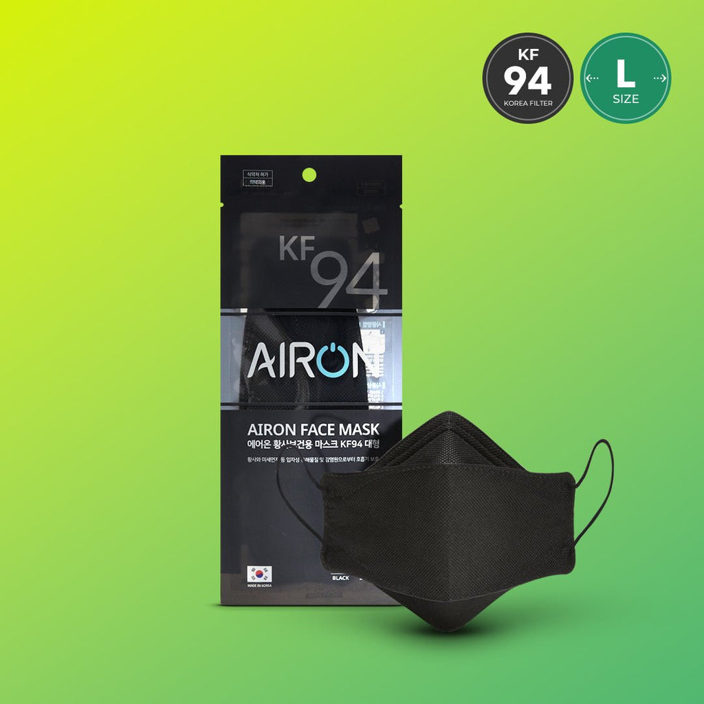 [ A ] AIRON Black KF94 Mask - Soomlab